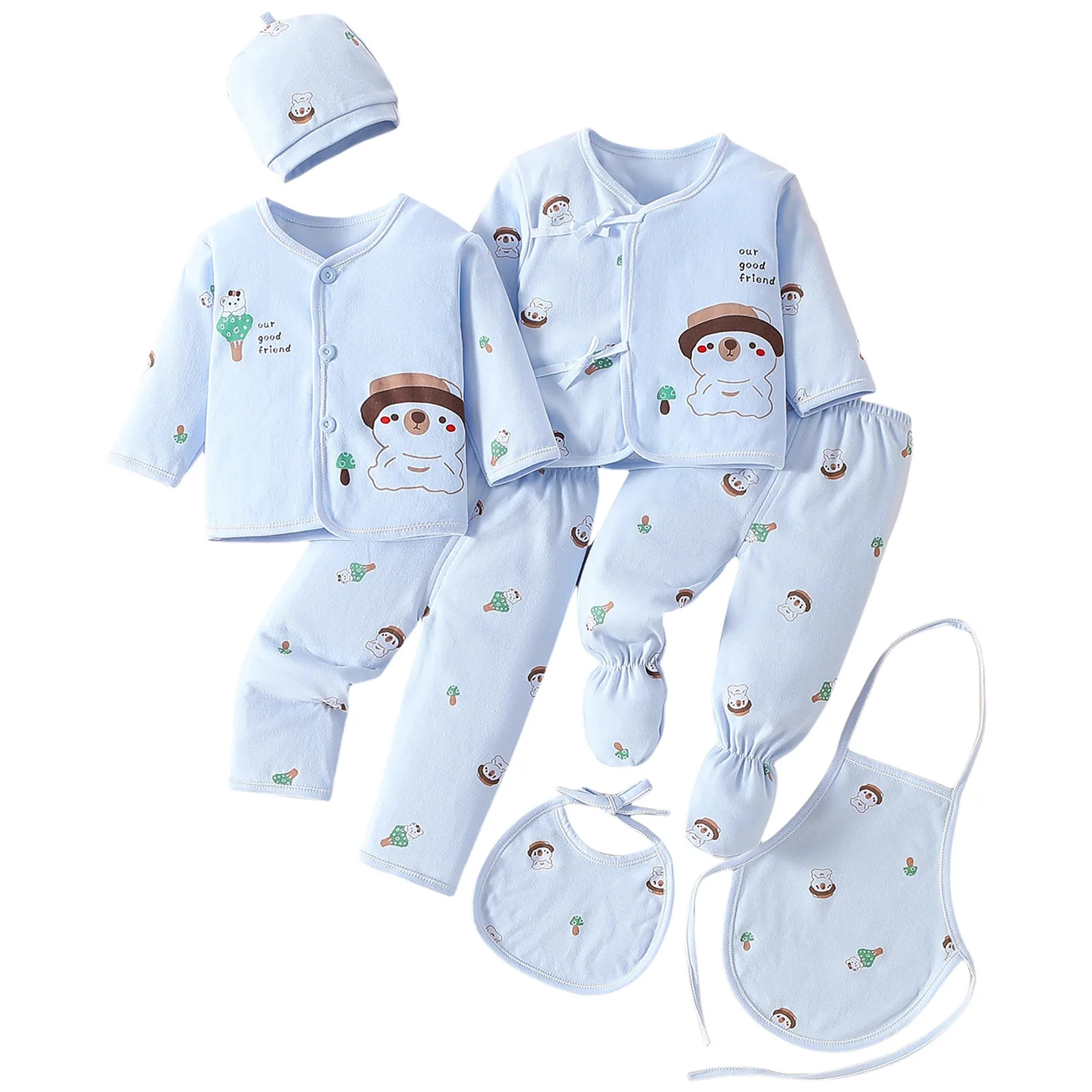

Winter Set Baby Boy Newborn Seven Piece Infant Clothing Set Pure Cotton Baby Underwear And Pants Newborn Baby Toddler Suit