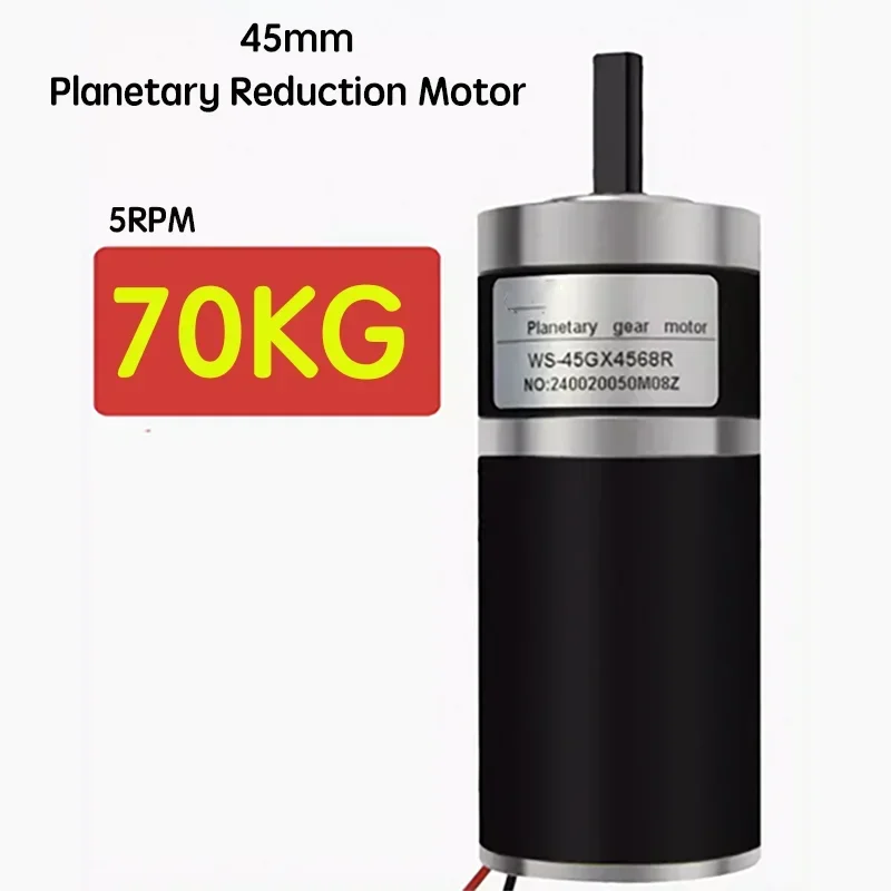 70KG 45mm 4568 DC planetary reduction motor forward and reverse adjustable speed motor 12V 24V 5-1600rpm for Coffee grinder