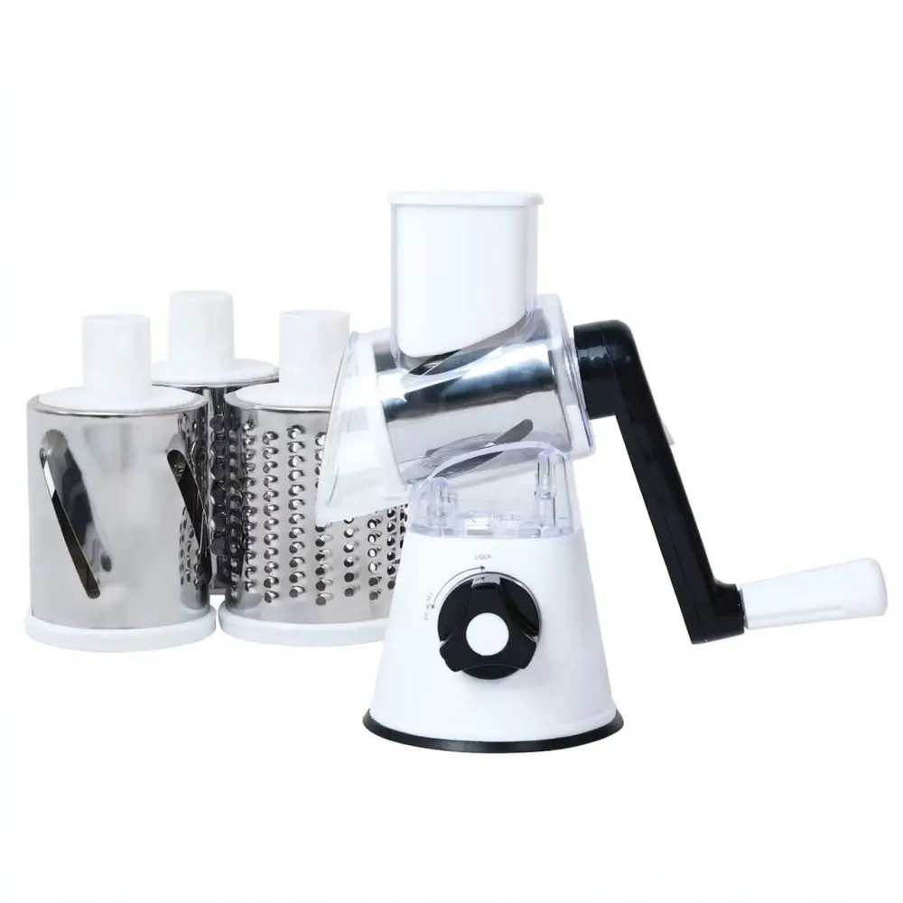 Handheld Rotary Grater Kitchen Slicer Shredder Vegetable Cutter Stainless Steel Blade Safe Food Processor For Home
