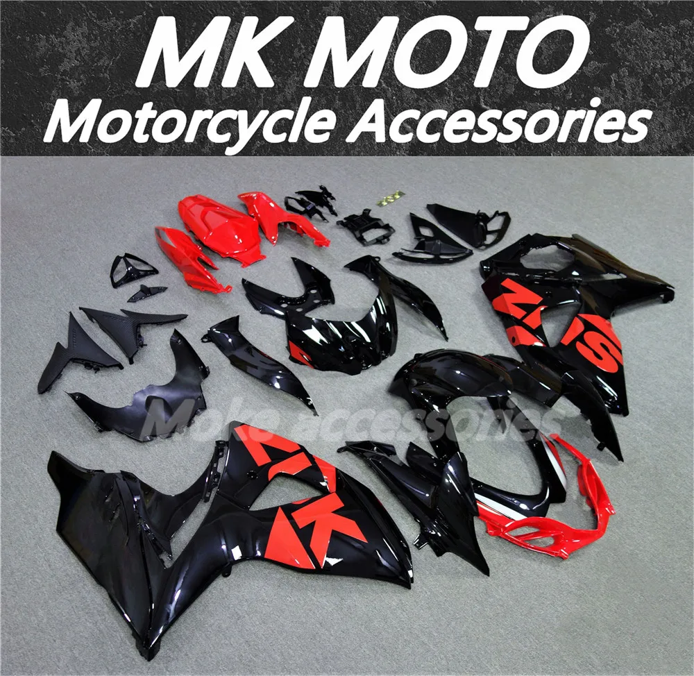 مجموعة انسيابية للدراجات النارية من Moke Moto مناسبة لـ Gsxr1000 2009 2010 2011 2012 2013 2014 2015 2016 مجموعة هيكل السيارة جديدة باللون الأحمر والأزرق