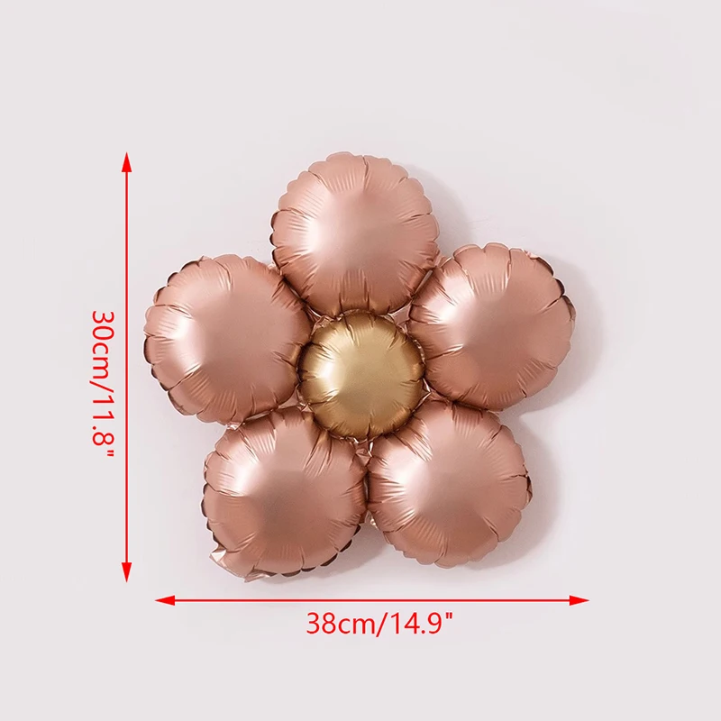 Balon Film Aluminium Bunga Matte Balon Pesta Pernikahan Ulang Tahun Pertama Bayi Perlengkapan Baby Shower Anak Laki-laki Perempuan Balon Balon Mainan