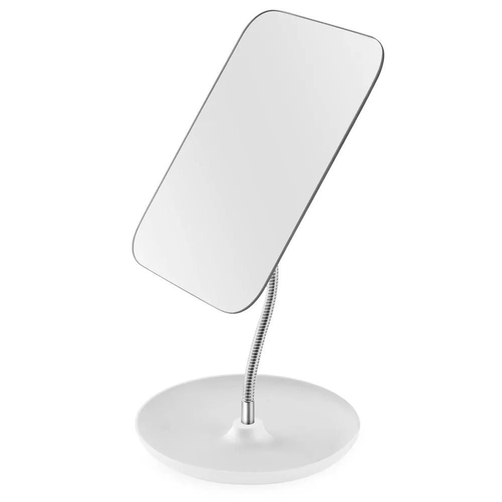 

Desktop Makeup Mirror with Stand - Desktop Makeup Mirror - Adjustable Flexible Gooseneck, 360° Rotating and Folding Portable