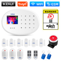 KERUI WIFI GSM Home Appliance W202 Alarm System Kit Security Protection Tuya Smart APP Support Alexa with Motion Sensor Detector