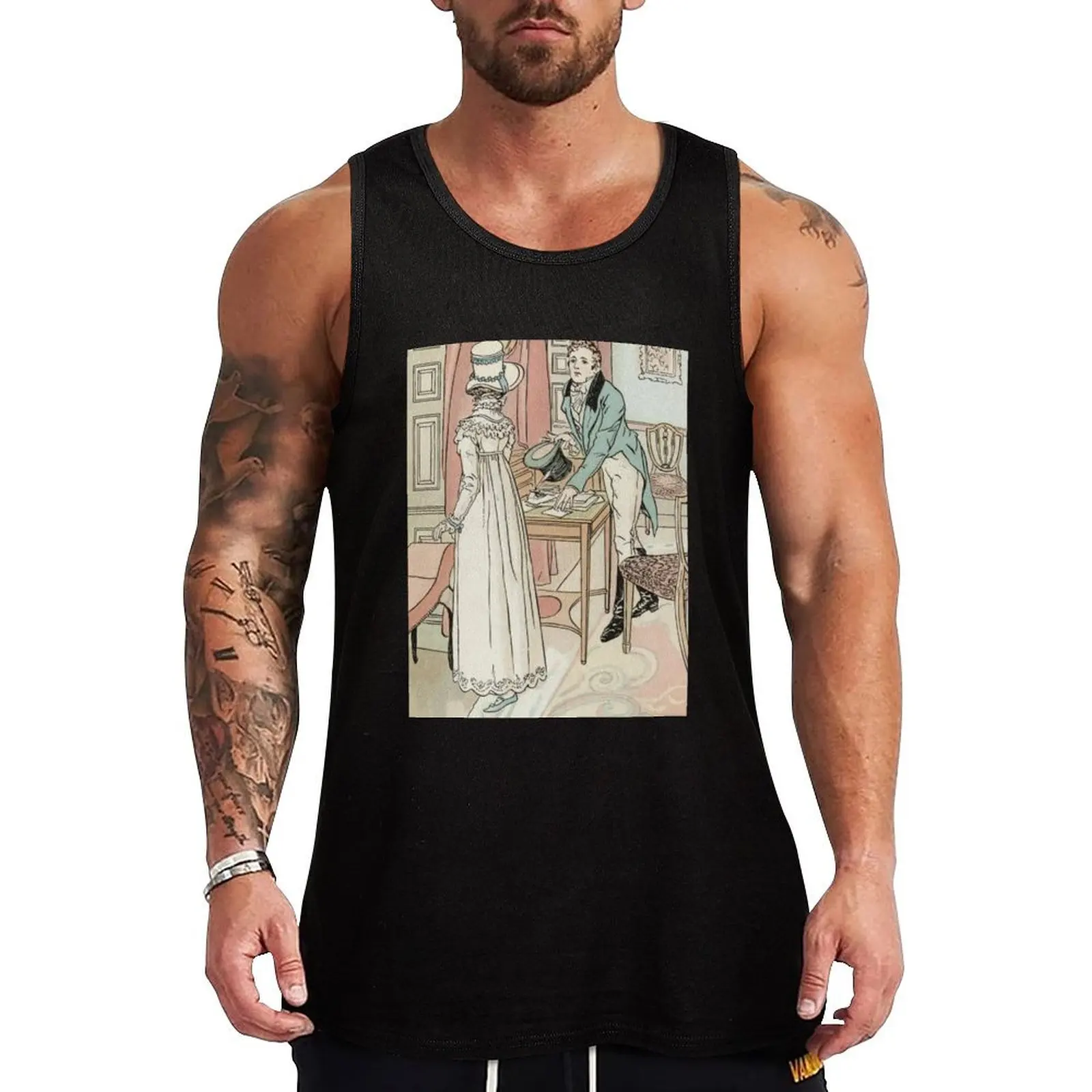 

Charles Edmund Brock - Jane Austen His Question Tank Top t shirts Male vest