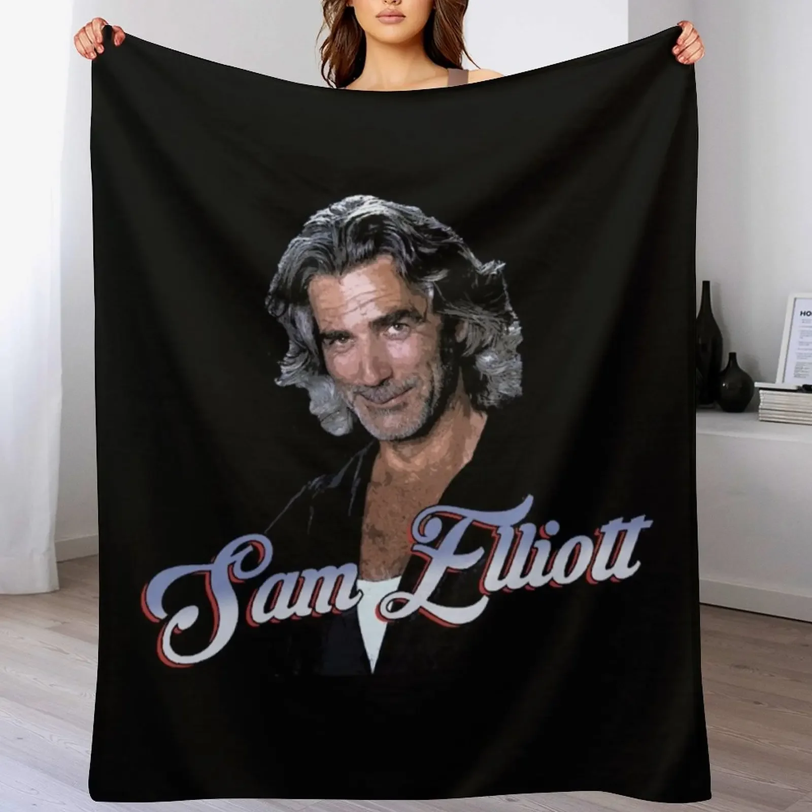 

Sam E lliott as Wade Garrett from Roadhouse Throw Blanket Year Round Soft Comfortable Blanket for Home