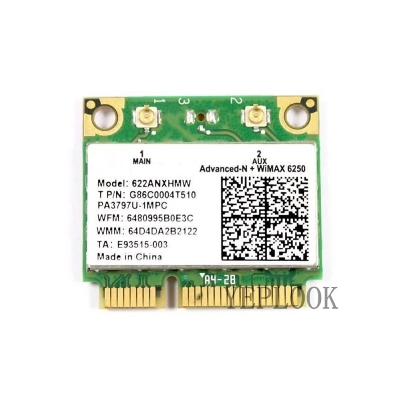 

Wifi Card 6250AN Advanced-N 6250 622ANXHMW 300Mbps Dual Band 2.4G/5Ghz 802.11a/b/g/n Mini PCI-E Wireless Network Card