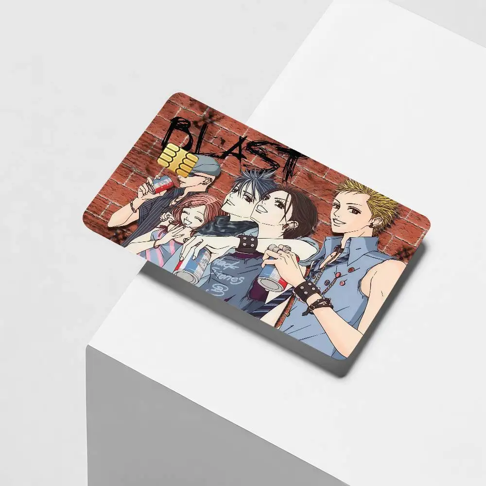 Music anime N-NaNa Credit Card Decorative Card Stickers Suitable For Bank Cards Metro Transit Anti-scratch Gift 4PCS