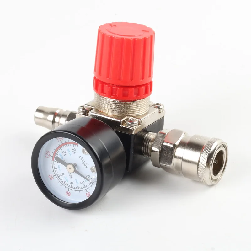 Air compressor pressure regulating valve switch 120PSI three hole air pump accessories with pressure gauge