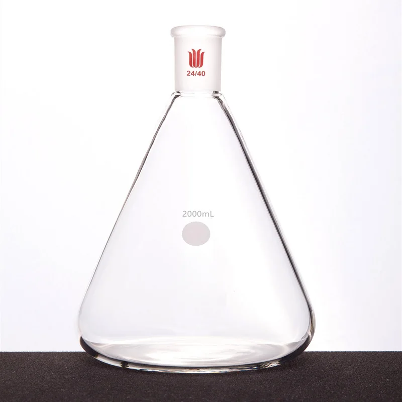 SYNTHWARE Triangular flask, Conical flask, 250mL-2000mL, Heavy wall, High strength, Erlenmeyer flask, Borosilicate glass, F66