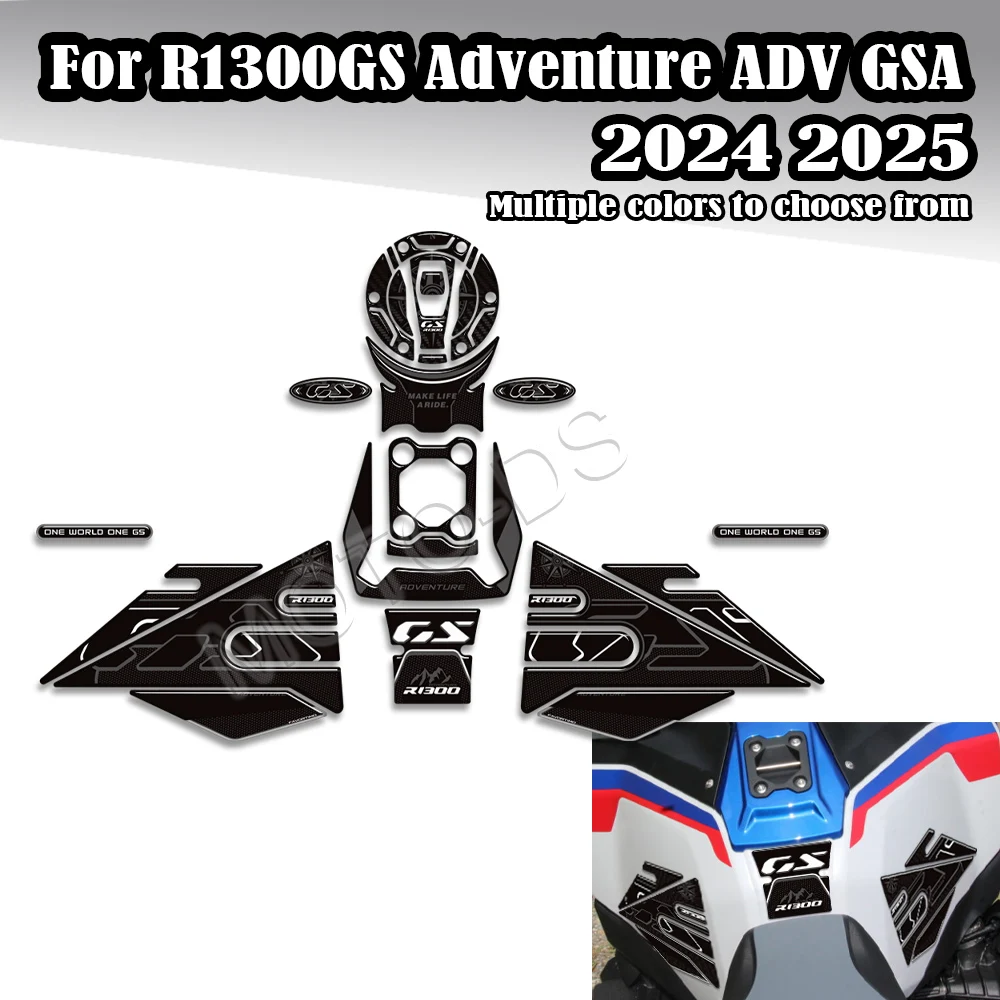 

R1300GS Motorcycle 3D Epoxy Resin Protection Tank Pad Stickers Gas Tank Decals For BMW R1300 R 1300 GS Adventure ADV GSA 2024 -