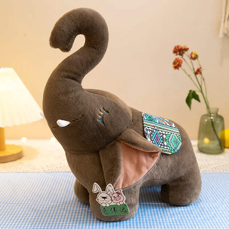 Éléphant en peluche doux pour enfants, jouet en peluche pour bébé, joli cadeau de Noël, beurre en peluche, accompagner l'enfant, nouveau