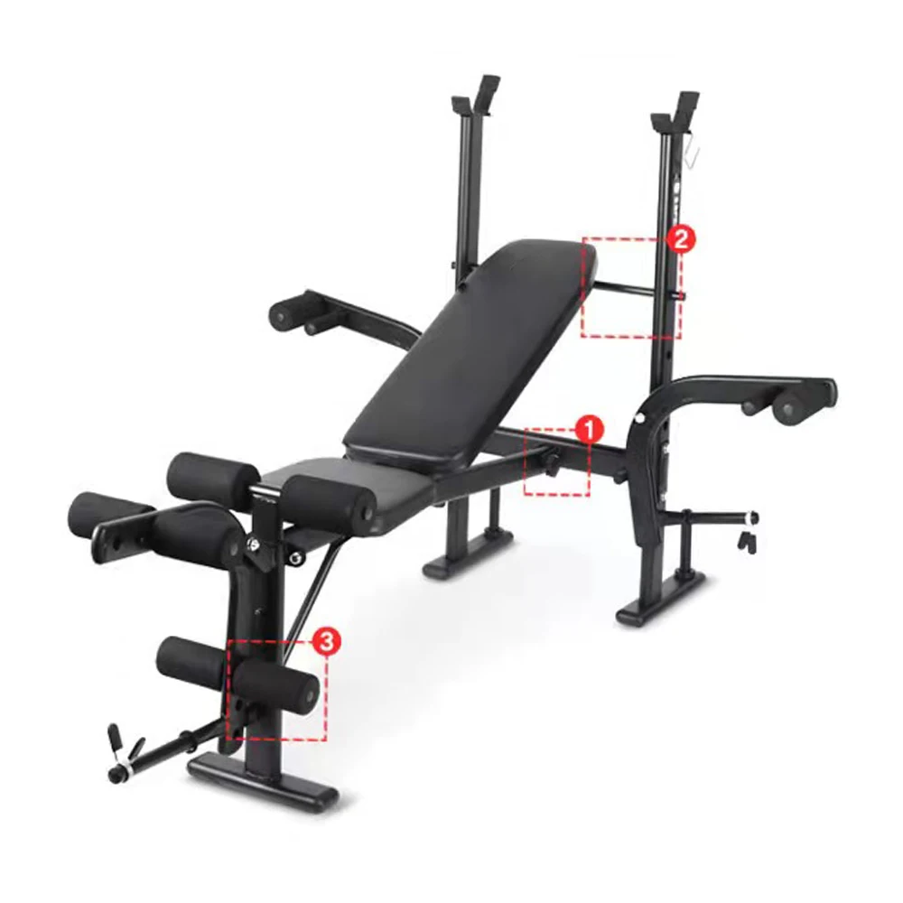 

Strength Training Bench Barbell Bed Weight Lifting Bench with Squat Rack Fitness Squat Machine1