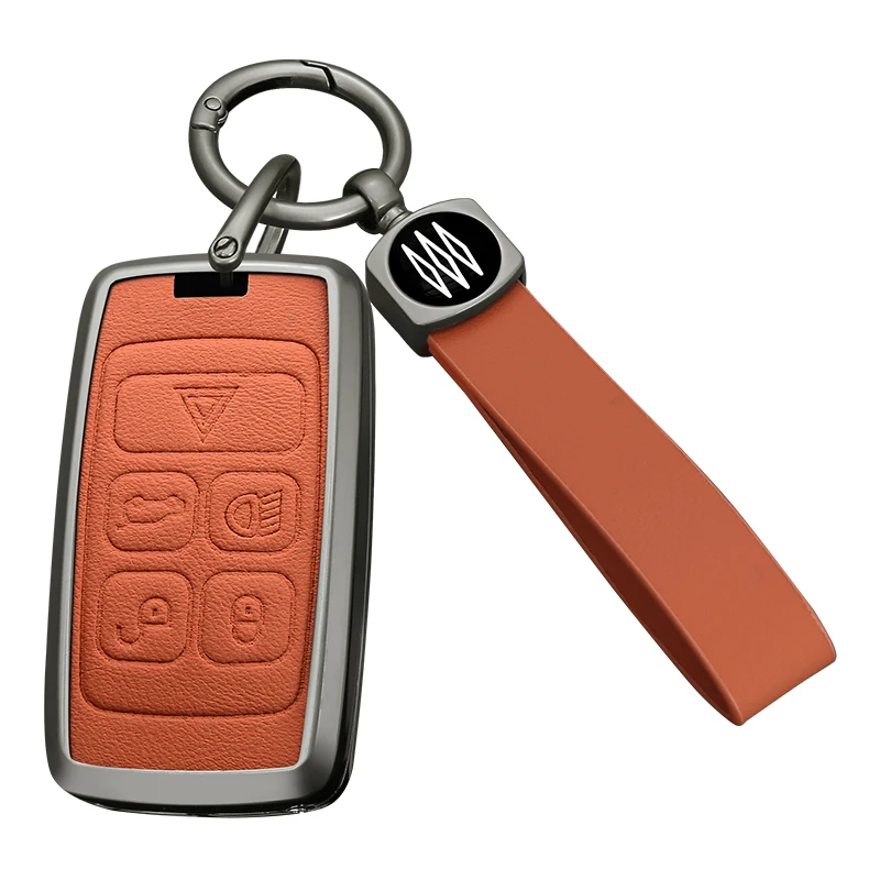 Чехол для автомобильного ключа, подходящий для Land Rover Defender 110, Range Rover Evoque, L Starfire, Discovery 5, с застежкой для дистанционного ключа.