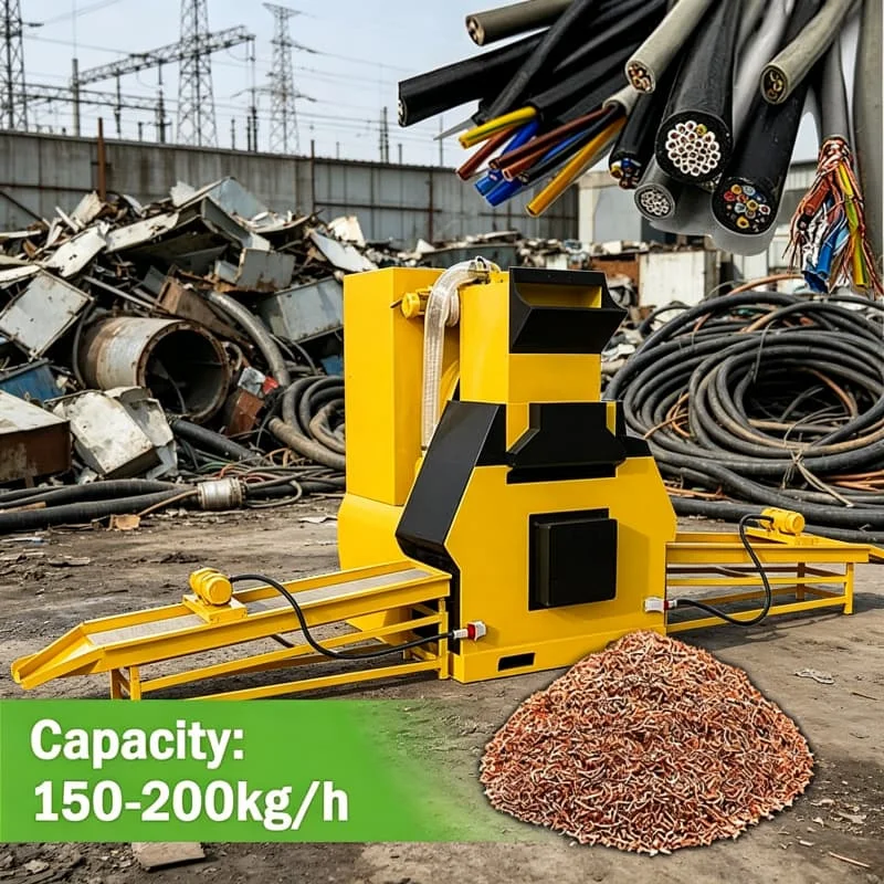 

Industrial Double Shaft Pre Shredder Copper Granulator Line Customized for Armoured Cable Steel Armor Wire Processing