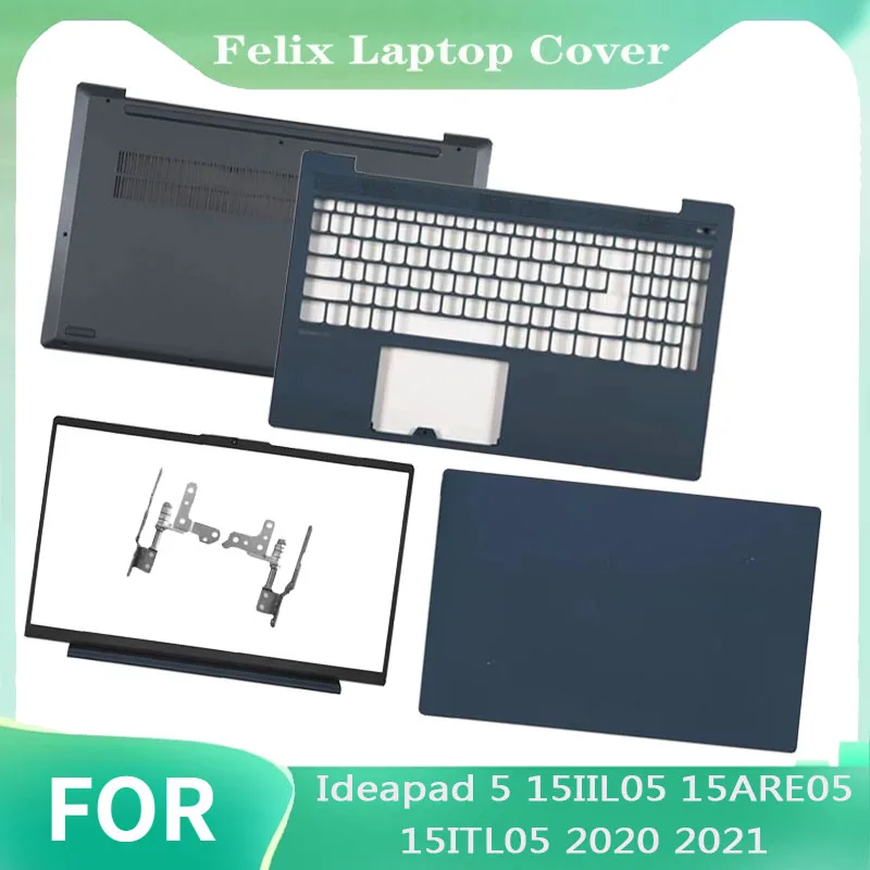 

Для Ideapad 5 15ITL05 15IIL05 15ARE05 2020 2021 НОВАЯ задняя крышка ЖК-дисплея для ноутбука, передняя рамка, петли, упор для рук, нижняя часть корпуса, синий