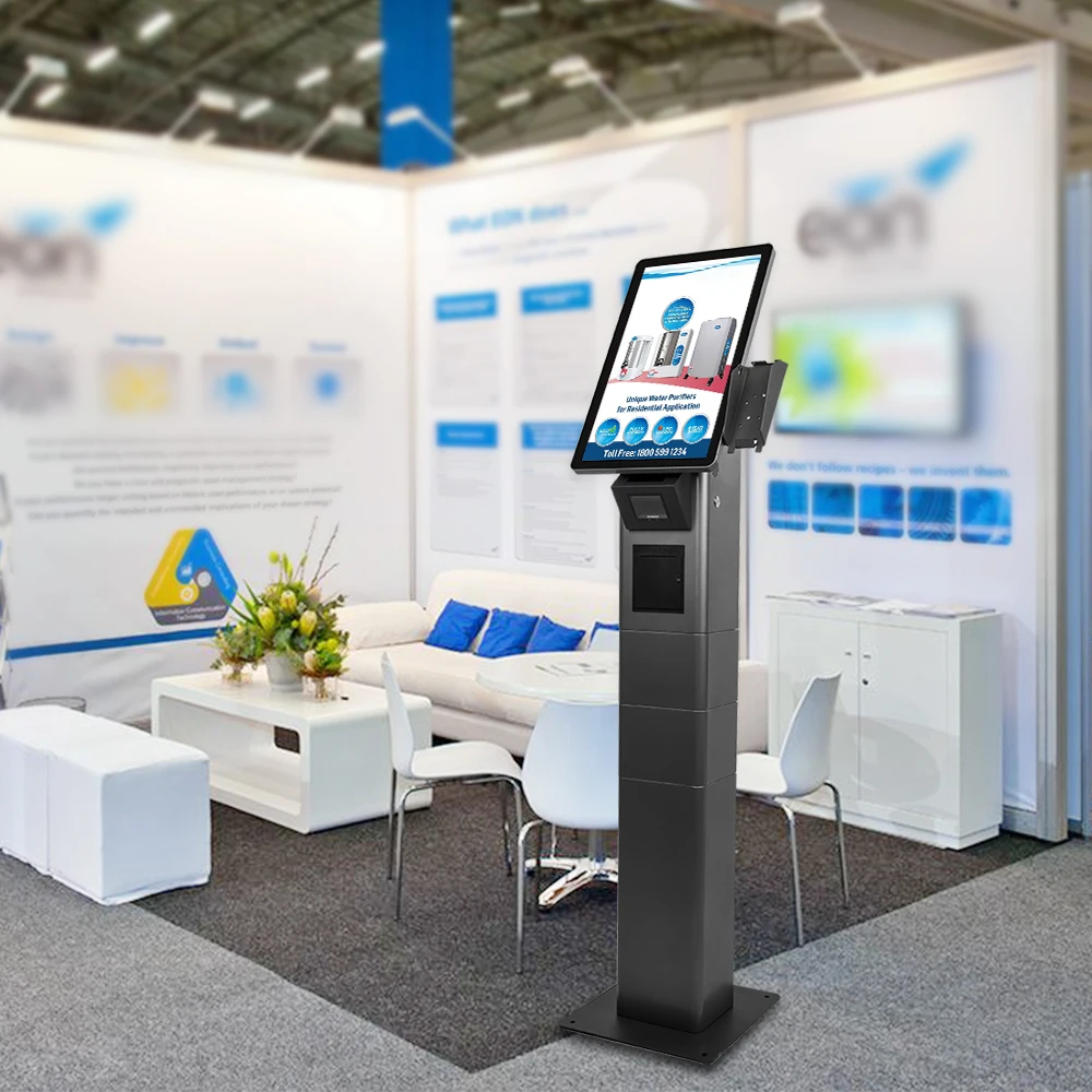 

Hot Selling 21.5'' Floor-stand Kiosk Flexible Screen Size Custom Multi-payment Methods Secure Payment Kiosk for Car Exhibition