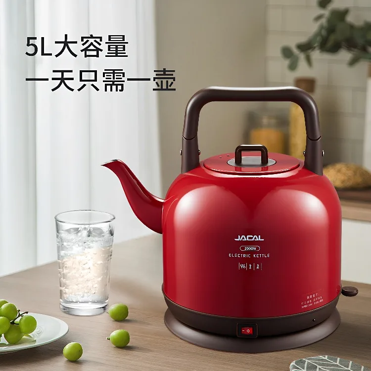 5L 304 Stainless Steel Electric Kettle Auto Shut Off Constant Temperature Thermal Water Pot Household