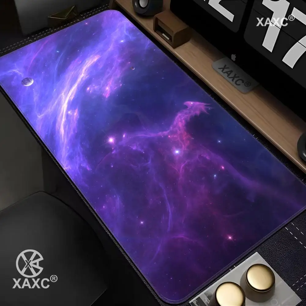 Purple Star Space XAXC Mouse Pad large keyboard mouse desk pad non-slip rubber gaming mouse pad laptop mouse carpet