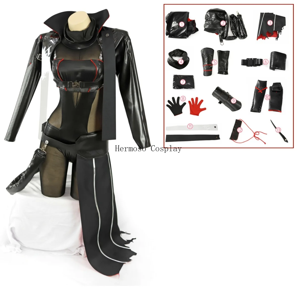 Nikke Scarlet Black Shadow Cosplay Costume Game Nikke The Goddess of Victory Cosplay Costume Uniform Full Set