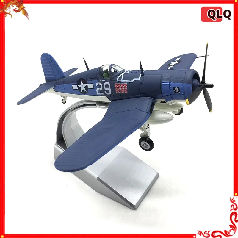 Die Cast Alloy Aircraft Model 1:72 F4u Pirate Style Us Navy Land-Based Fighter Alloy Military Aircraft Model Collection Gift