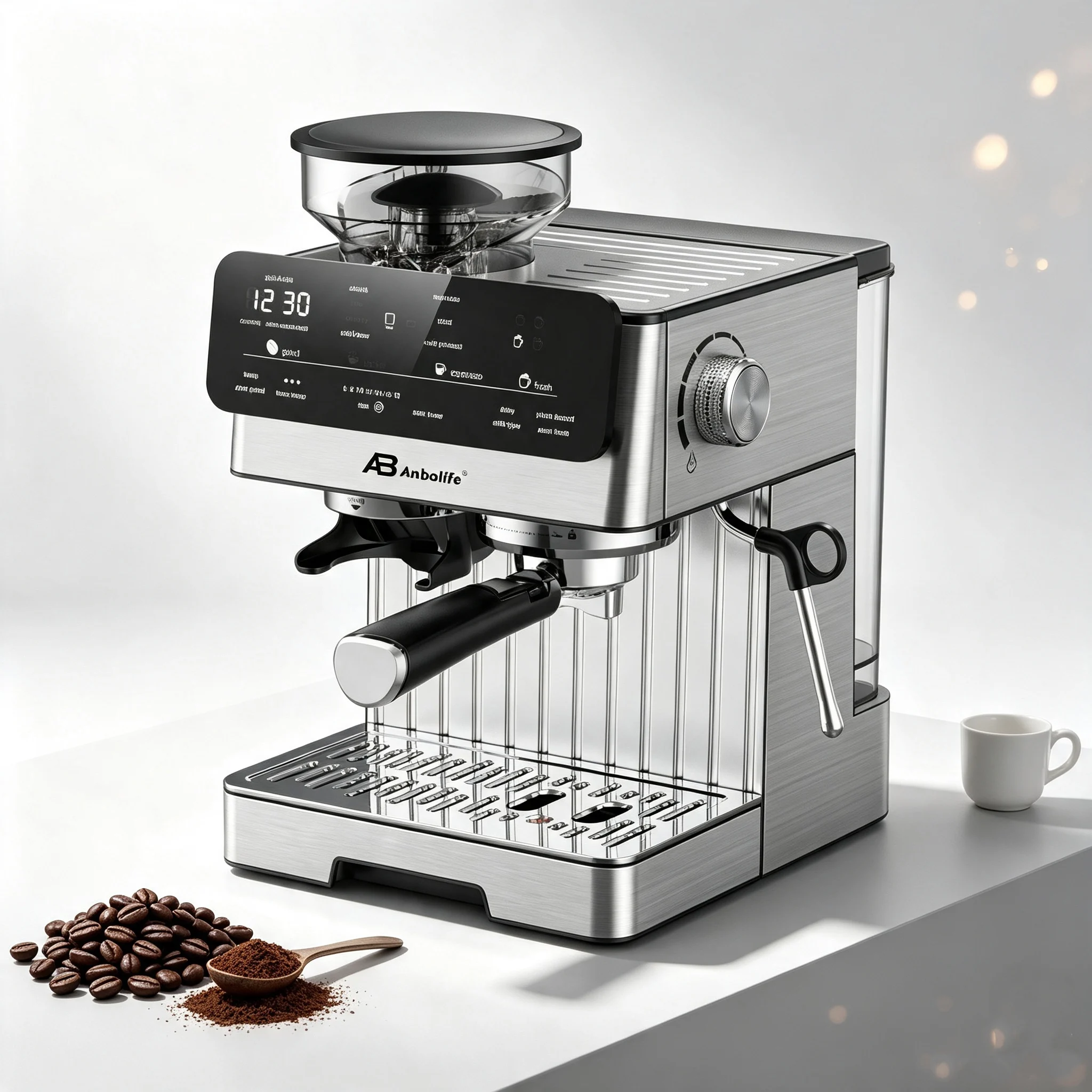 New Design Professional Espresso Coffee Machine with Build-in Grinder 20 Bars Single Boiler Factory Competitive Price