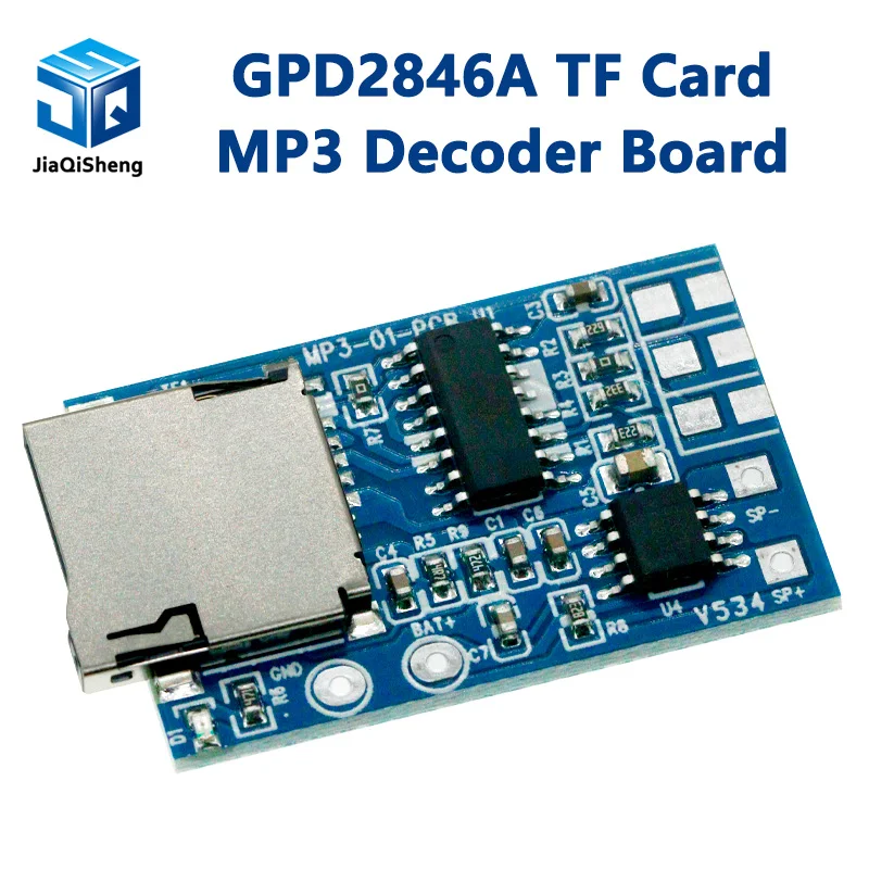 GPD2846A TF Card MP3 Decoder Board 2W Amplifier Module for Arduino GM Power Supply Module