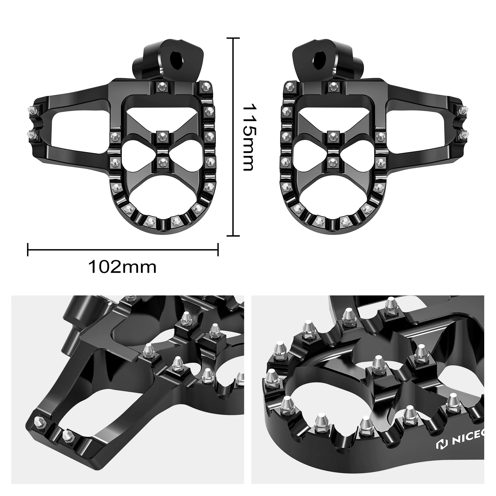 

For Yamaha Tenere 700 XTZ700 2019-2023 700 Rally Edition 2020-2023 Forged Foot Pegs Footrests NICECNC Tenere 700 World Raid 2022