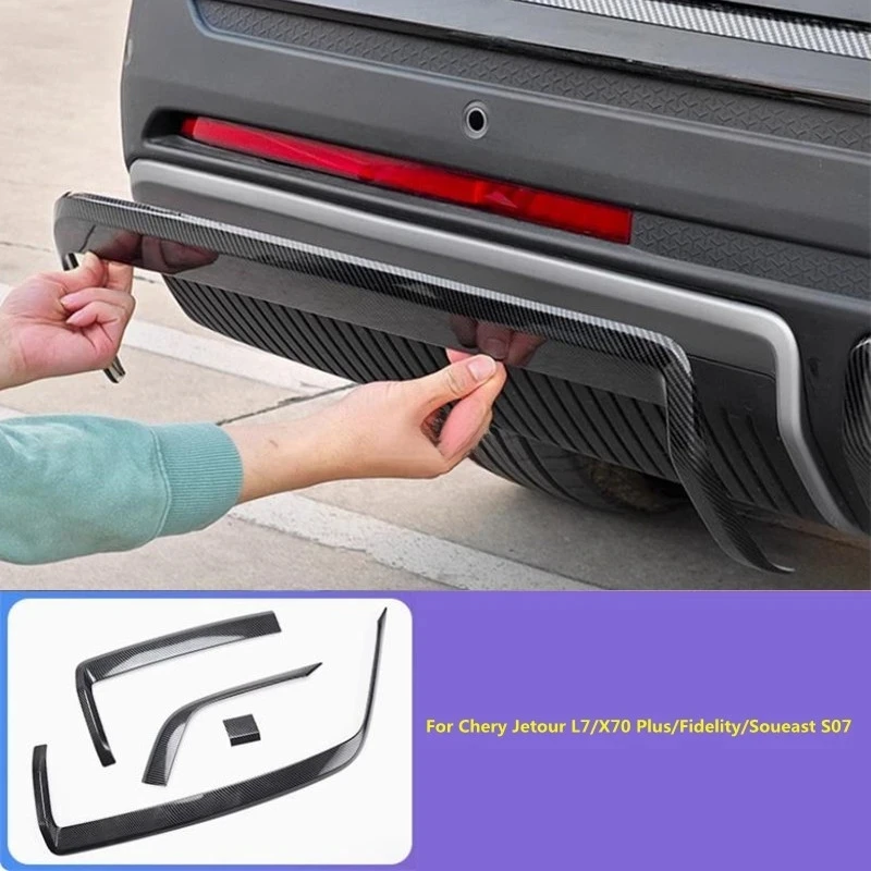 

For Chery Jetour L7/X70 Plus/Fidelity/Soueast S07 2024 + Car Styling Protector Decoration Accessories Rear Bumper Fog Light Trim