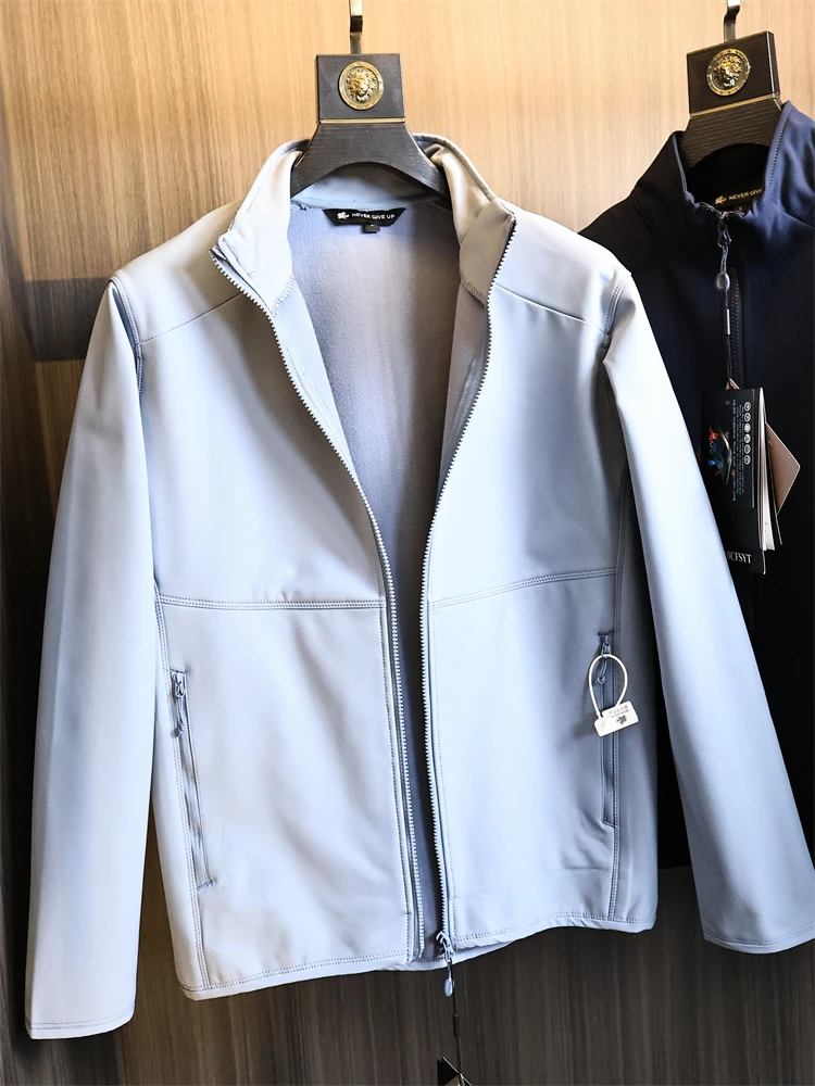 

Высококачественное уличное мужское однотонное пальто Spor Cosite Fce с водонепроницаемым воротником-стойкой, куртка-стойка, подходит для Faion Urban Sle