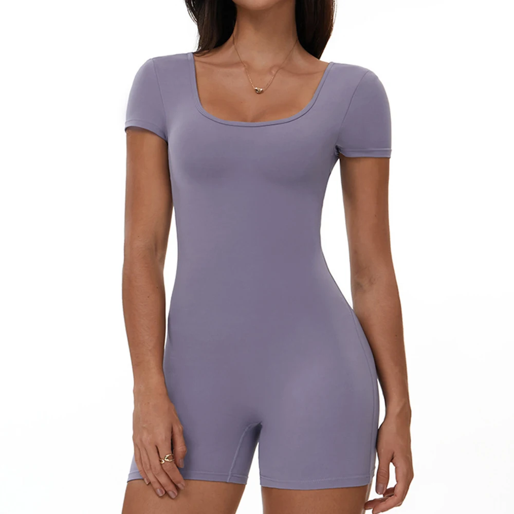 

Women's Short Sleeved Jumpsuit Sexy High Waist One-piece Jumpsuit Tracksuits Yoga Set Fashionable Sexy Streetwear Ladies Rompers
