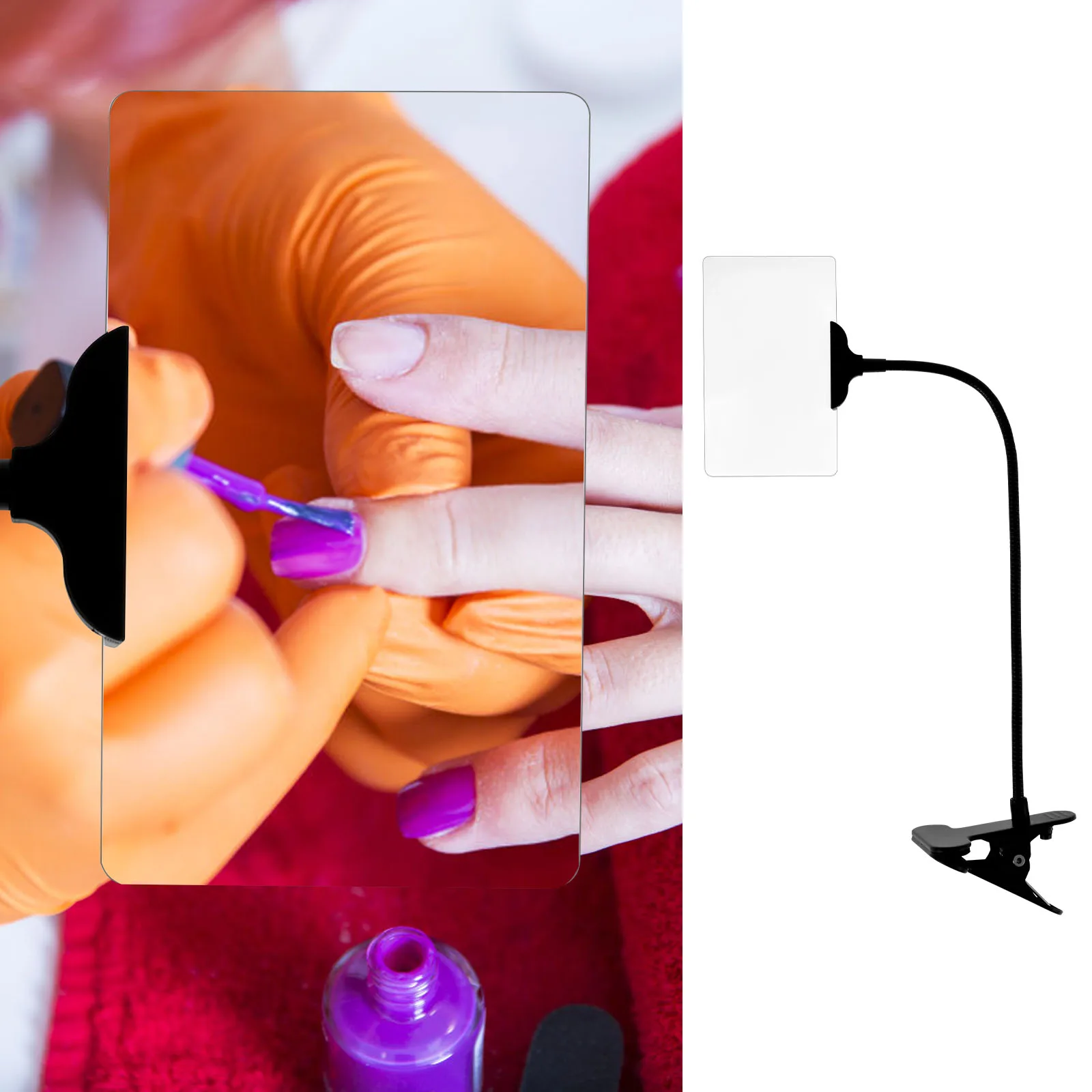 عدسة مكبرة بدون استخدام اليدين 5X مشبك قابل للتعديل على عدسة مكبرة مربعة عدسة مكبرة لكامل صفحة الكتاب مكبرة للقراءة #2