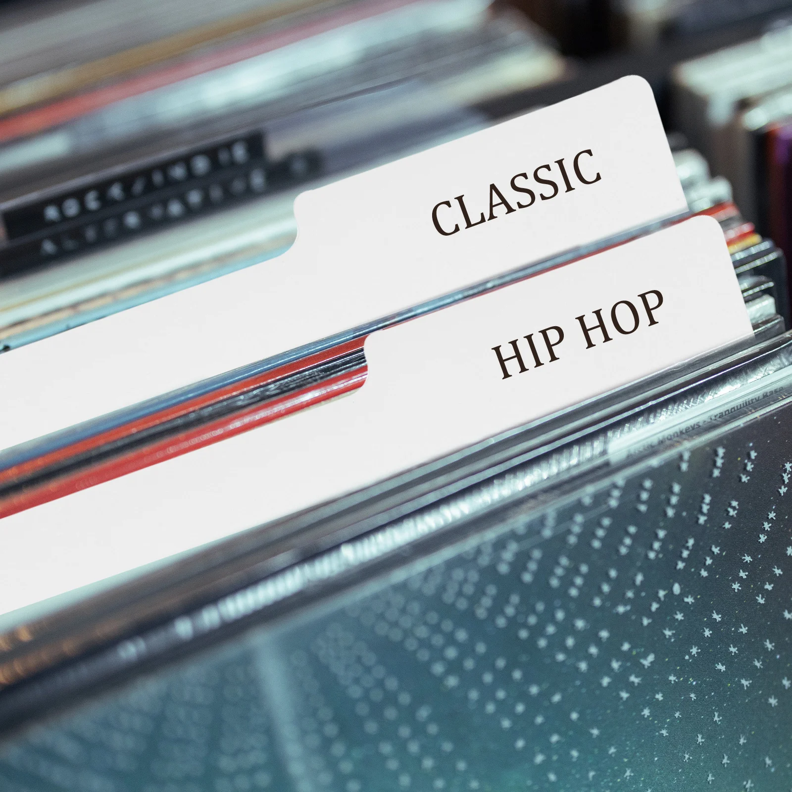 

Vinyl Record Divider Sturdy Plastic Record Classification Card Lightweight Organizer for Vinyl Collection Disc Divider Card