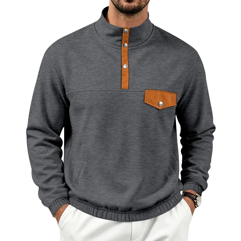 2026-Autumn-Men-American-Stand-Collar-Contrast-Patch-Henry-Button-Sweatshirt-Long-Sleeve-Pocket-Casual-Commuter-Pullover-Tops