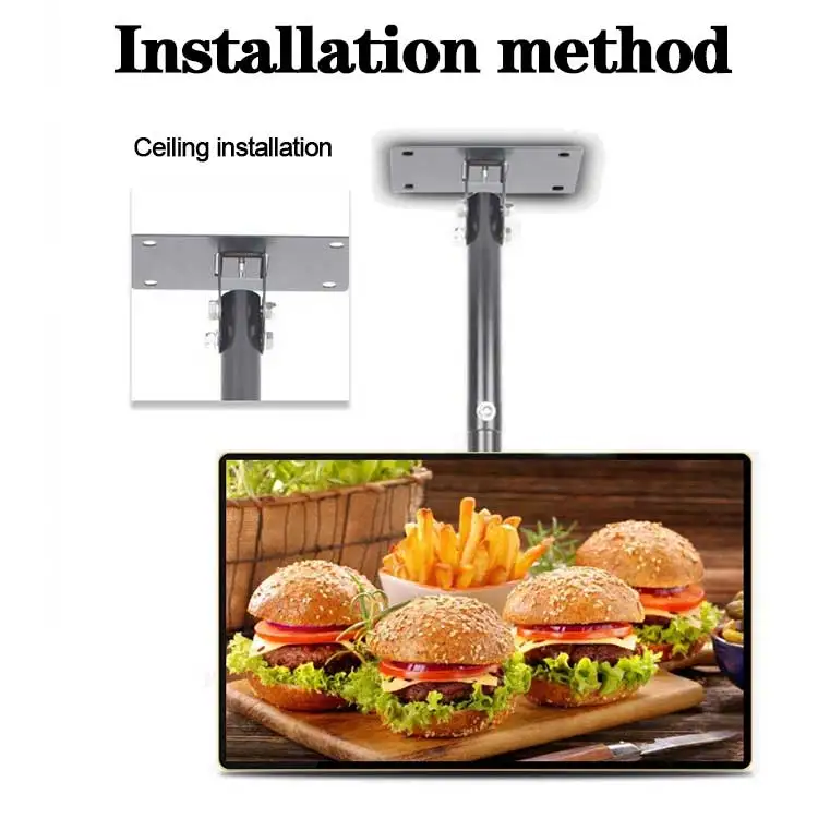 43 49 55-inch Indoor Wall-mounted LCD Menu Display For Digital Signage Advertising Boards In Coffee Shops