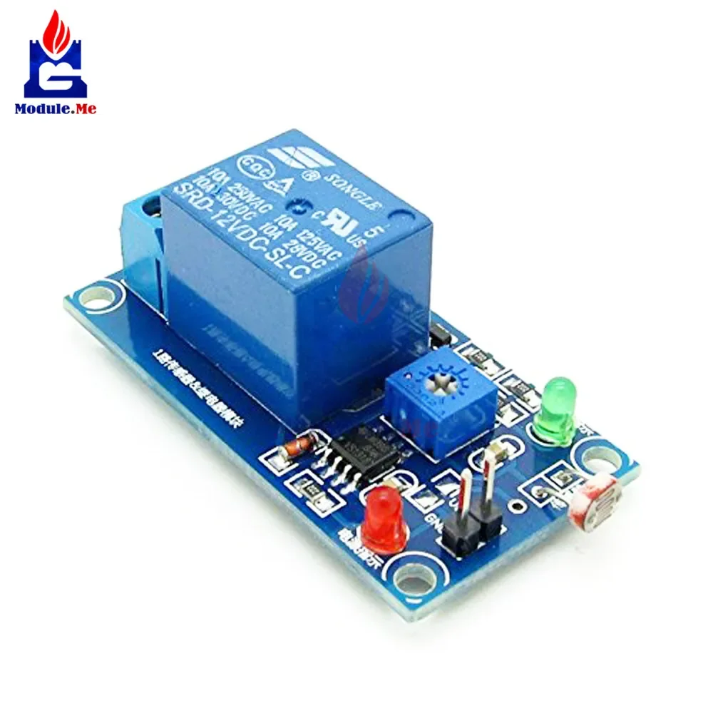 DC 5V/DC 12V Light Photoswitch Sensor LDR Photoresistor Relay Module Light Detection Photosensitive Sensor Board