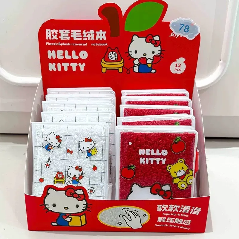 

Блокнот Joytop Hello Kitty с плюшевым ПВХ-чехлом и застежкой-защелкой, розовый, с мультяшным дизайном, для ежедневных записей, для девочек-подростков, школьные принадлежности
