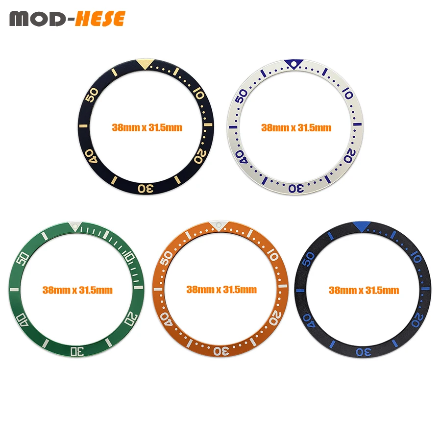 SKX007 Aluminium Bezel Insert Fit For Seiko 5 SKX007 SKX009 SRPD Watch Case NH35 Watch Case 38mmx31.5mm Flat Bezel Insert Ring