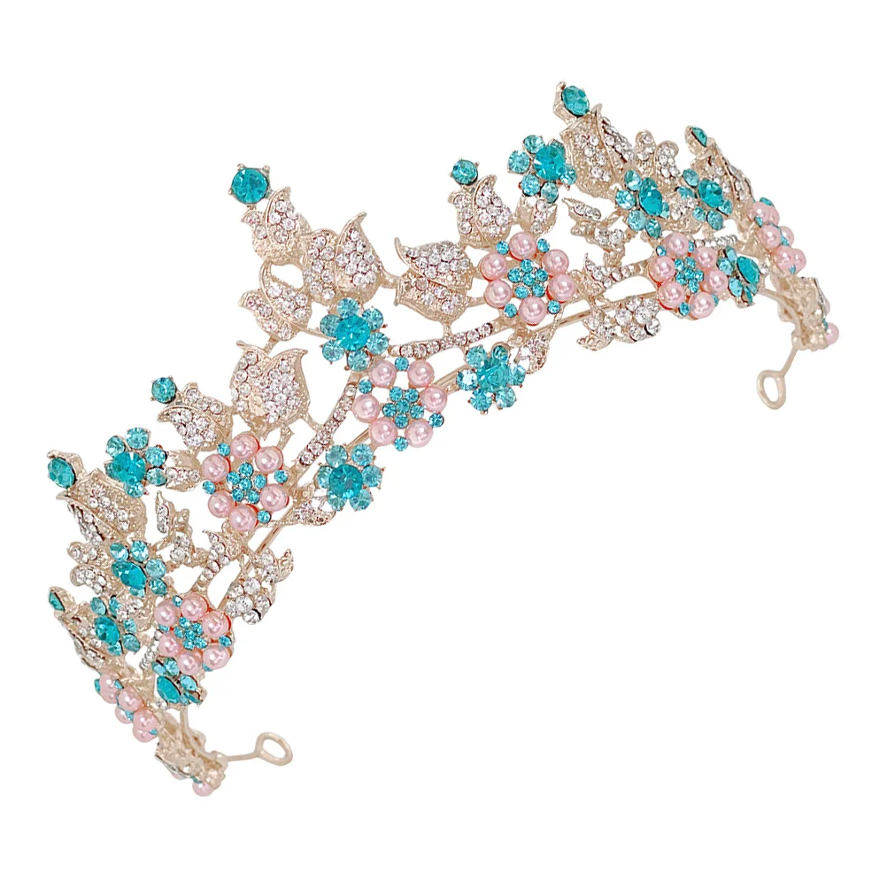 

1 Unit Rhinestone Crown Headband Exquisite Bridal Headdress for Wedding Birthday Ceremony Elegant Women Gift Wedding Tiara