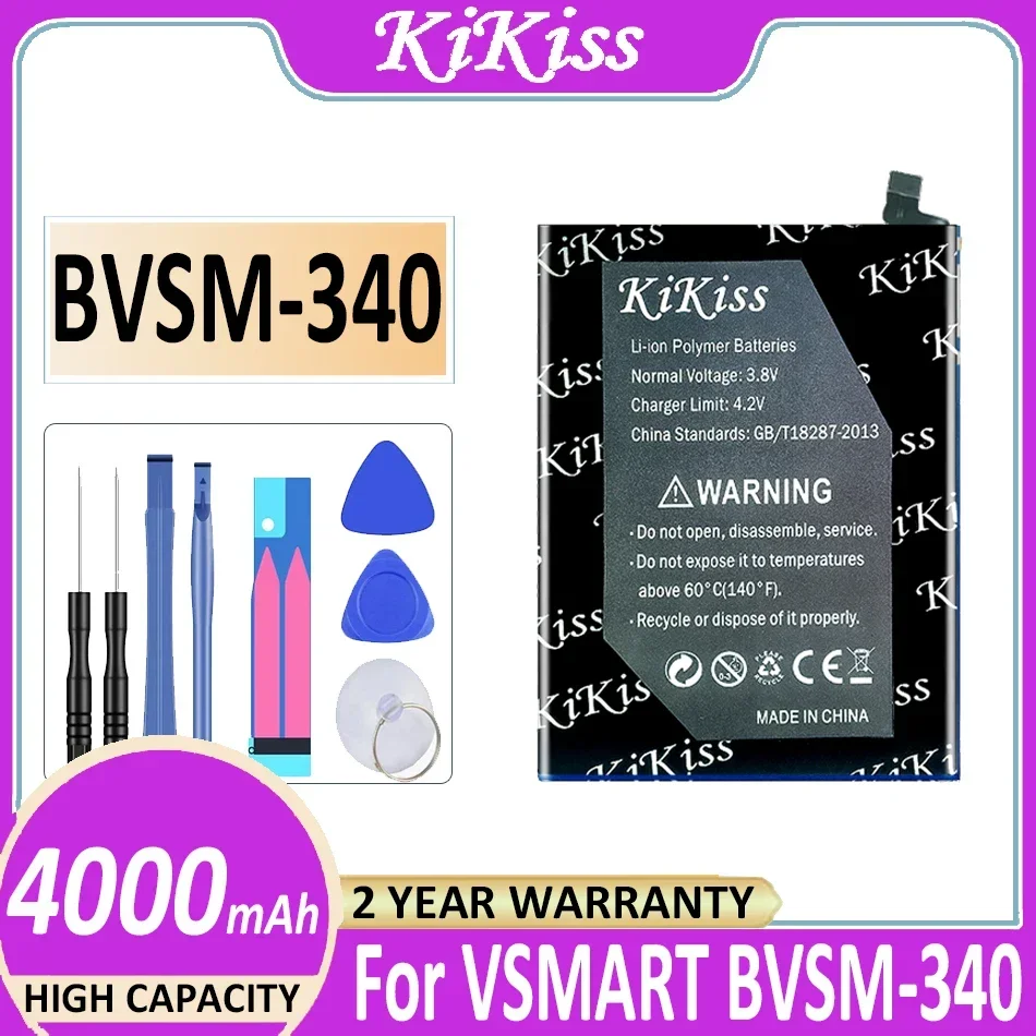 

KiKiss Battery BVSM-340 4000mAh For VSMART BVSM340 Mobile Phone Bateria