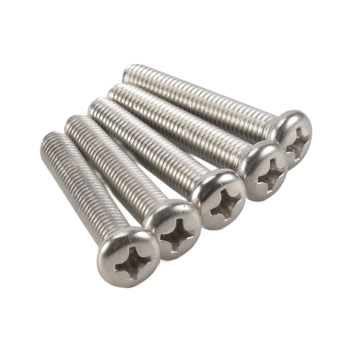 New M8 x 45mm 304 Stainless Steel Phillips Machine Screw Bolt 5pcs