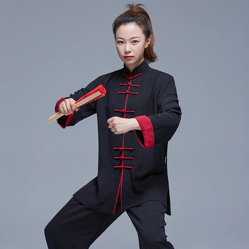Modernized New Chinese Style Tai Chi Suit, Premium Performance Uniform for Spring/Autumn Practice & New Year Celebration