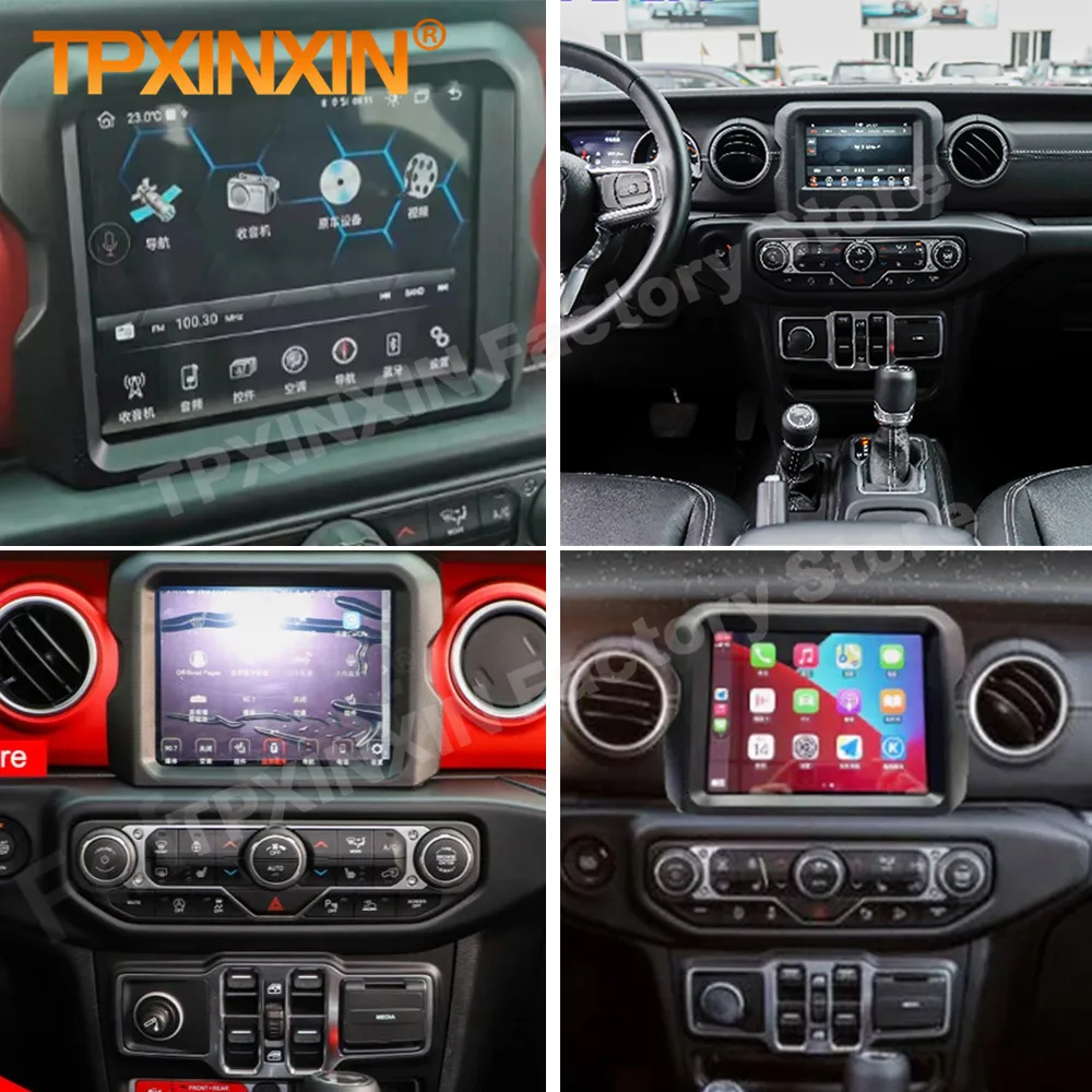 Multimedia Android Player Auto Car Radio Stereo For Jeep Wrangler JL 2017 2018 2019 2020 GPS Navigation Video Receiver Head Unit