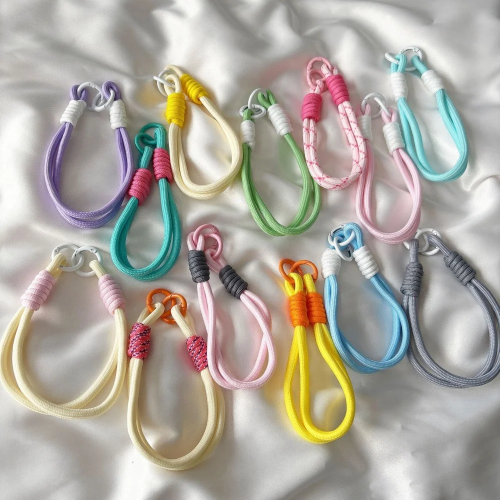 Anti-Loss Pendant Lightweight Fashion Mobile Lanyard Braid Rope Keychain Unique Wrist Strap Keychain For Car Key Holder Phones