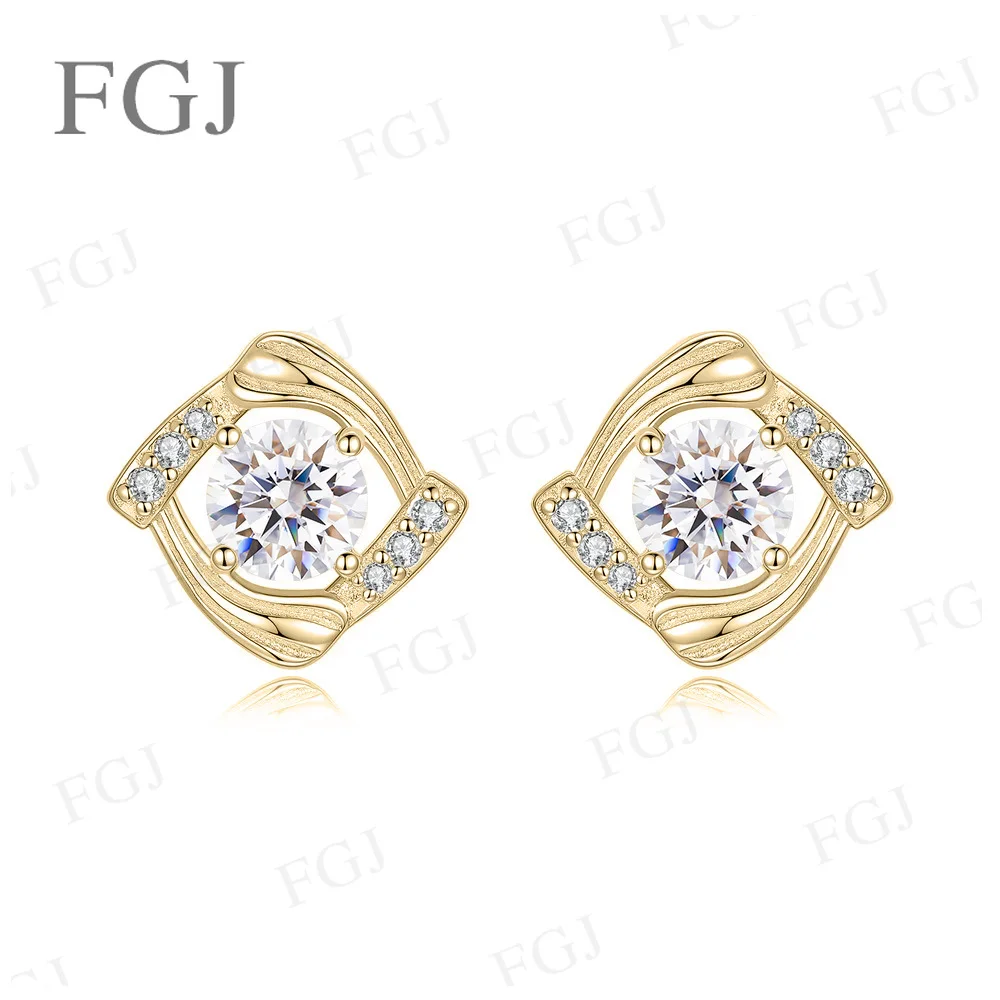 1ct Moissanit-Ohrringe, D-Farbe, VVS1, S925-Sterlingsilber, Ohrstecker für Damen, Geburtstagsfeier, hochwertiger edler Schmuck, Geschenk – Detail 13