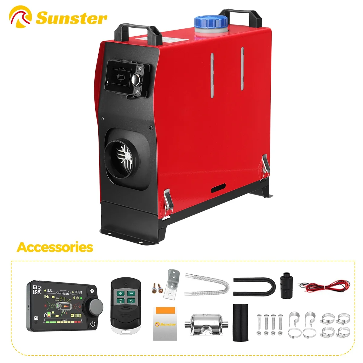 12V 24V Autoheizung 8KW All-in-One-Diesel-Lufterhitzer LCD-Schalter Bluetooth-App für Auto Wohnmobil