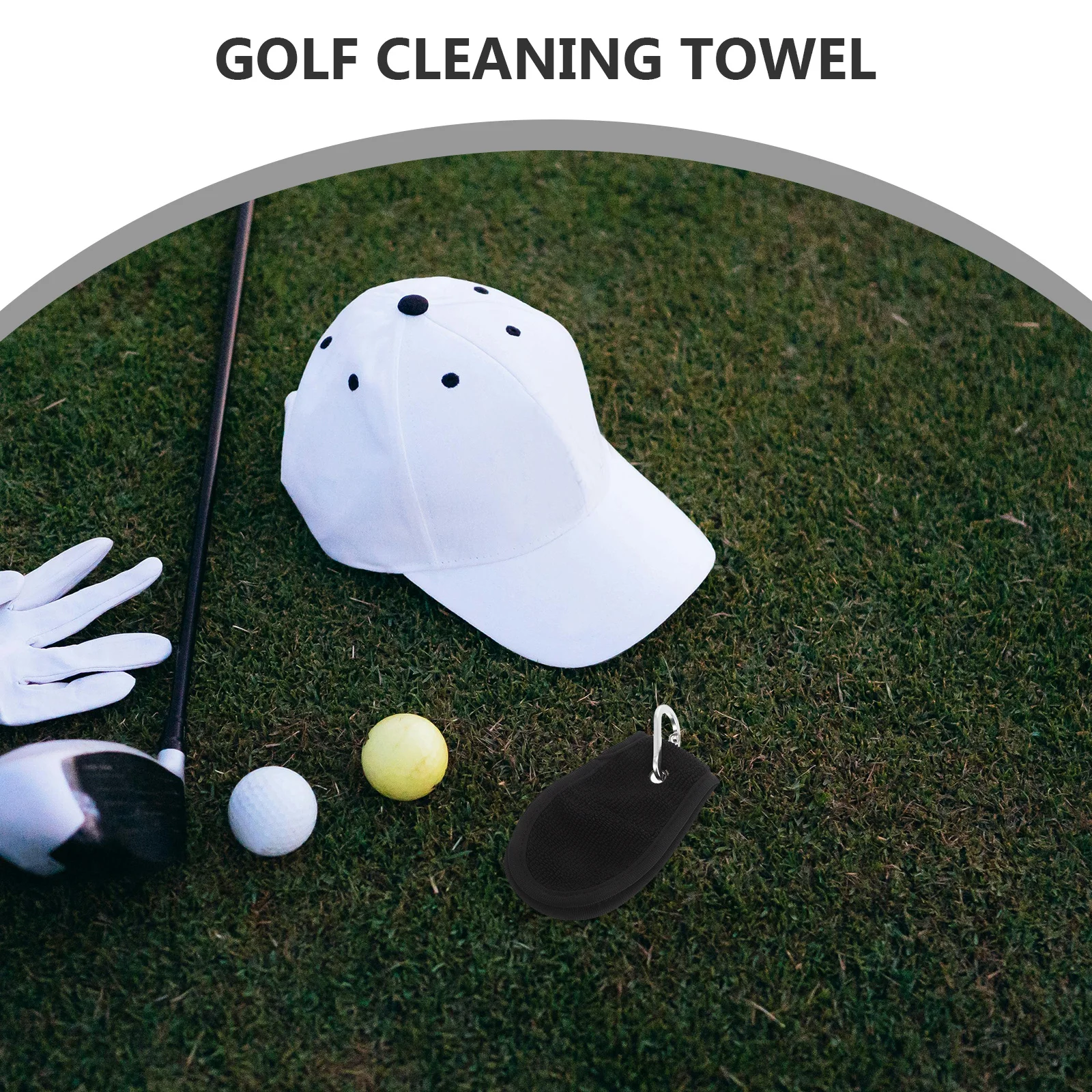 منشفة جولف سوداء محمولة ومفيدة ومتعددة الاستخدامات لنوادي كرات الجولف وغيرها من المعدات الرياضية وأساسيات لاعبي الجولف #6