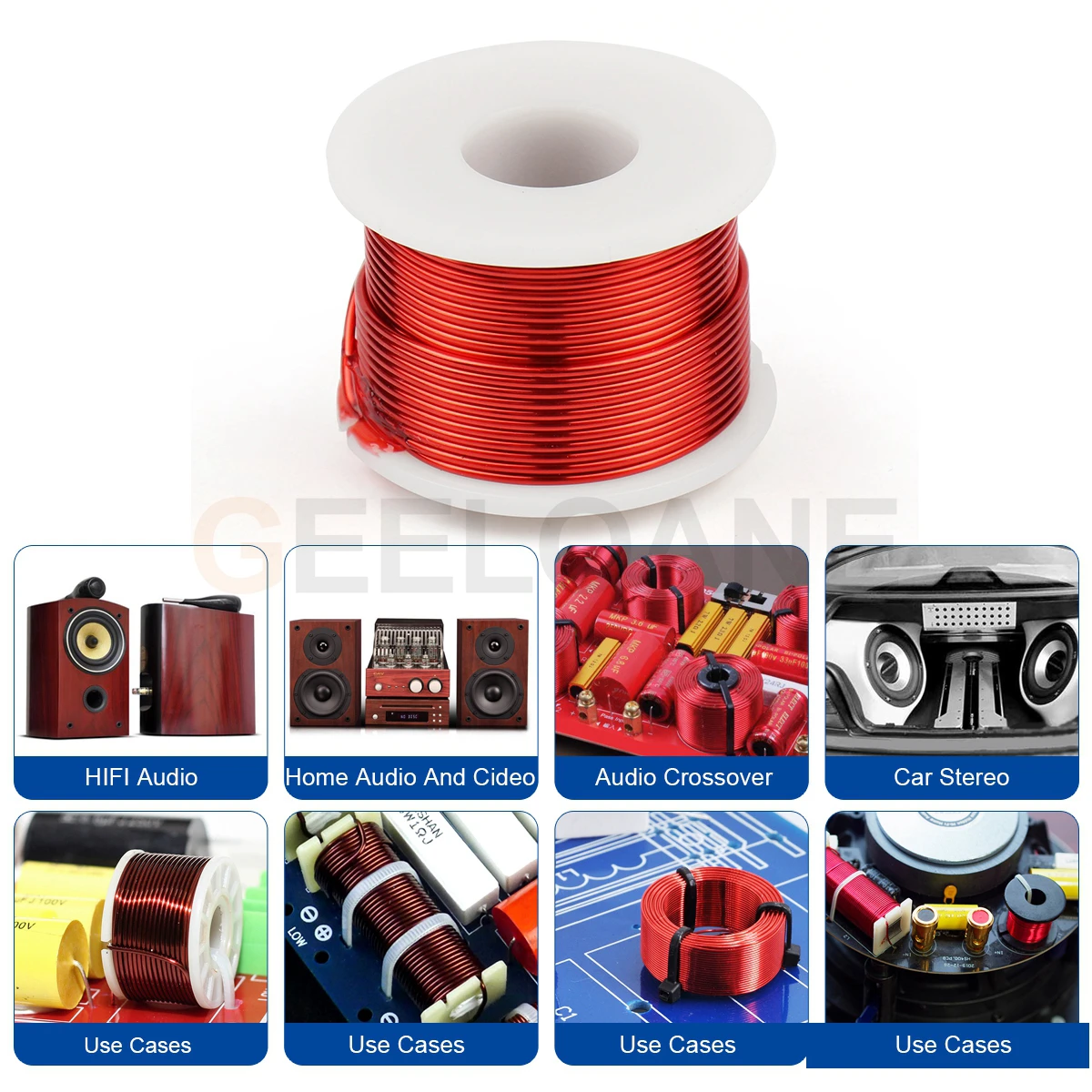GEELOANE 4N الهواء الأساسية مغو لفائف 1.0 مللي متر مخصص 0.1mH-7.3mH إطار دائري مجوف بالمينا لفائف نحاسية لمكبر الصوت HIFI كروس #2