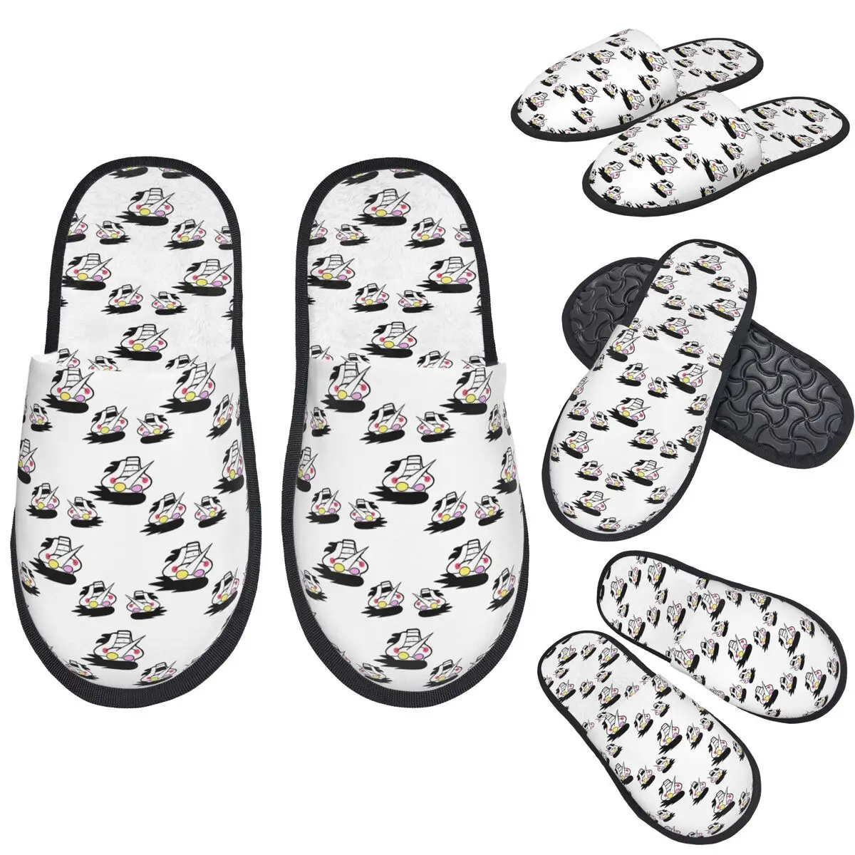 

Custom Deltarune Spamton Slippers Memory Foam Warm Soft Women House Slipper Indoor Cozy Shoes