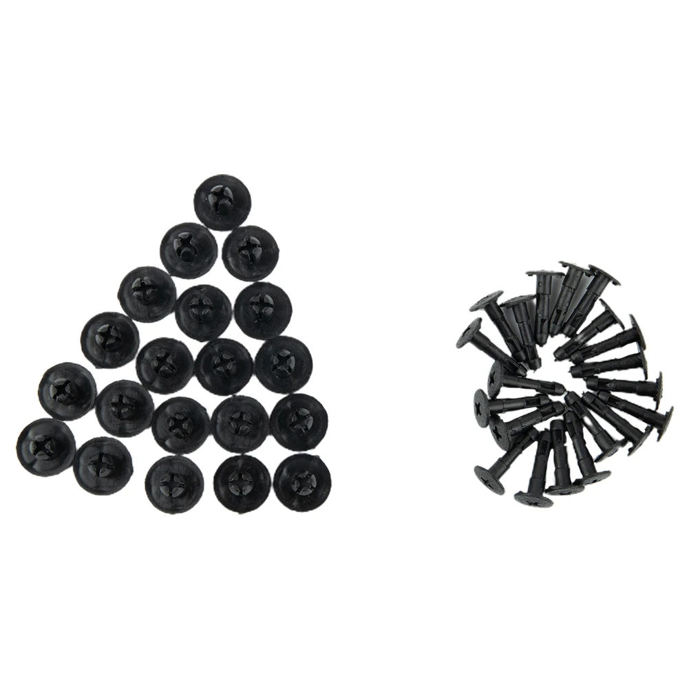 

20x Plastic Screw Fasteners Clips Fairing 90683GR1003 90683MBW003 ABS Plastic Black Fits for Various Applications