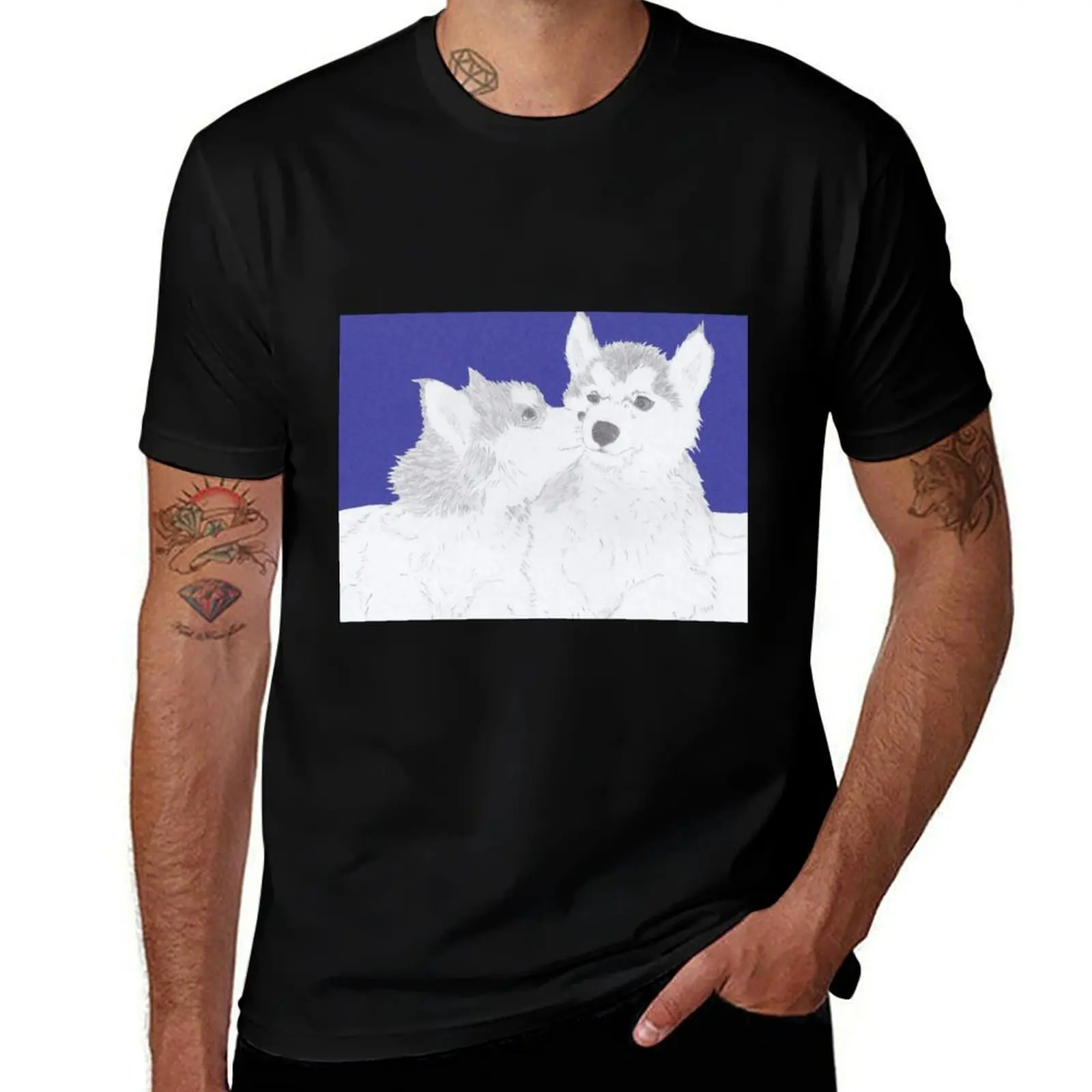 

Siberian Husky Puppies In Love T-Shirt Moisture Wicking Quick Dry Tee